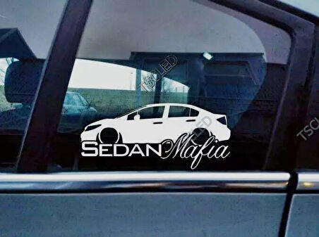 Civic FB sedan Kelebek Cam Araba oto Sticker 19 cm 2 Adet