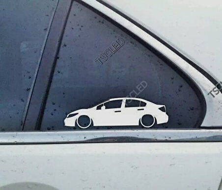 Civic FB sedan Kelebek Cam Oto Sticker 17 CM 2 Adet