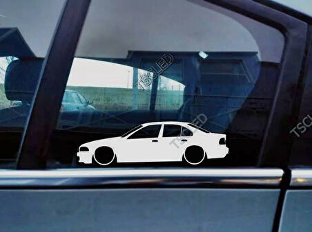 E39 M5 5-Series Sedan Kelebek Cam Oto Sticker 17 CM 2 Adet