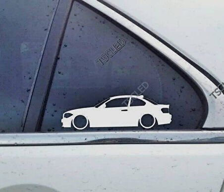 E82 Coupe 120i ,135i 125i 128i Kelebek Cam Araba oto Sticker 19 cm 2 Adet