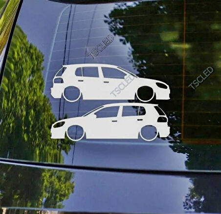 Golf MK6 GTI Kelebek Cam Oto Sticker 17 CM 2 Adet