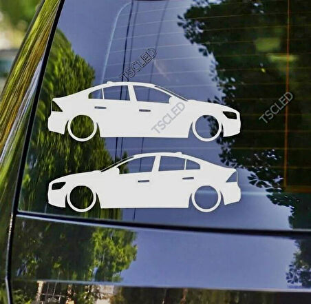 S60 2nd gen Kelebek Cam Oto Sticker 17 CM 2 Adet