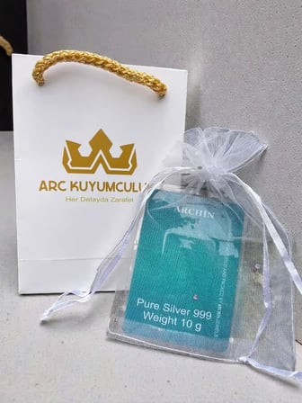 İkizler Burcu Sembollü Haziran Ayı Doğumlarına Özel 10 Gram 999 Ayar Hediyelik Saf Gümüş Külçe-522