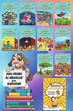 2 ve 3.Sınıflar İçin Okumayı Çok Seven Fare (10 Kitap)+Hızlı Okuma