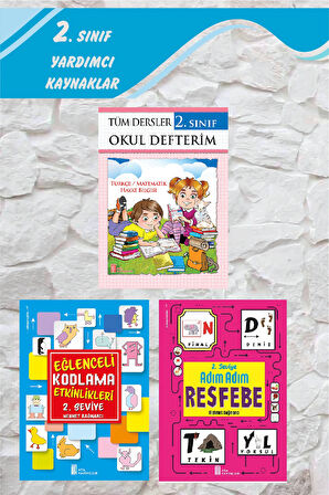 2.Sınıf Tüm Dersler Okul Defterim+Kodlama+Resfebe