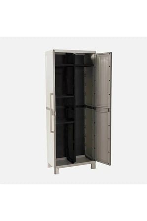 2 Kapılı Plastik Dolap, Bahçe Dolabı, Banyo Dolabı 65x37x173 cm