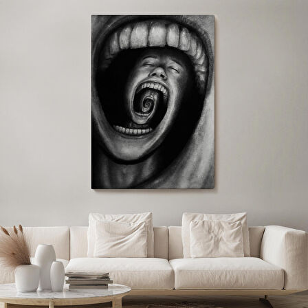 Depresyon ve Ruh Sağlığı Sanatı Duvar Sanatı Kanvas Tablo-5223