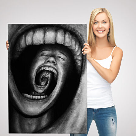 Depresyon ve Ruh Sağlığı Sanatı Duvar Sanatı Kanvas Tablo-5223