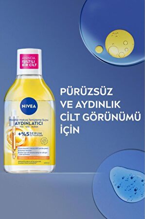 Nivea Aydınlatıcı Micellar Makyaj Temizleme Suyu 400ml, Serum İçerikli, Donuk ve Hassas Cilt Tipleri