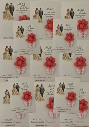 100 Adet Mumlu Davetiye 