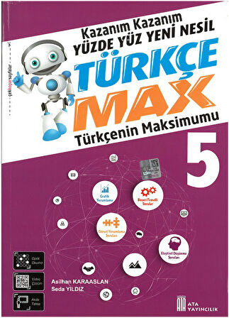 Ata 5.Sınıf Türkçe-Matematik-Fen Bilimleri-Sosyal Bilgiler Max Seti+Rotring Kalem Seti Hediyeli