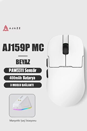 AJ159P MC 3 Modlu 1000Hz 1200 DPI Manyetik Şarj İstasyonlu PAW 3311 Optik Sensör Gaming Mouse