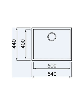 SQUARE 50.40 TG Tezgahaltı Granit Eviye, IN 995 FW Kuğu Mutfak Bataryası Beyaz Set