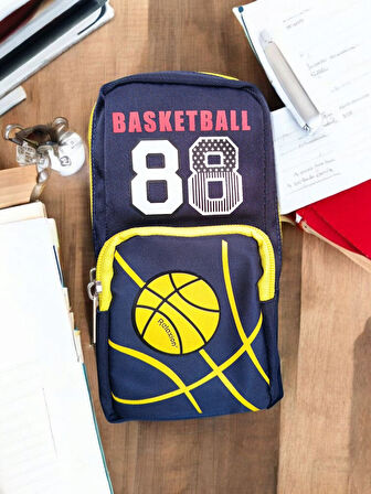 Relaxion Üç Gözlü Greyhound Basketball Sarı Kalem Çantası/Kalemlik (160)