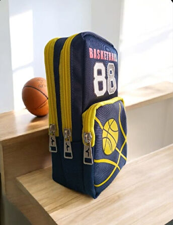 Relaxion Üç Gözlü Greyhound Basketball Sarı Kalem Çantası/Kalemlik (160)