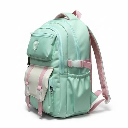 Elegance 0120 Su Yeşili Kore Tarzı Unisex İlkokul Çocuk Sırt Çantası