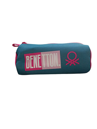 Unıted Colors Of Benetton Çift Bölmeli Turkuaz Kalem Çantası (03796)