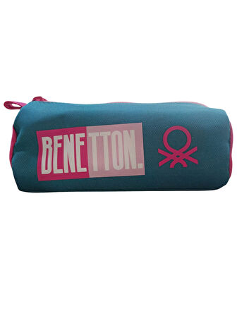Unıted Colors Of Benetton Çift Bölmeli Turkuaz Kalem Çantası (03796)