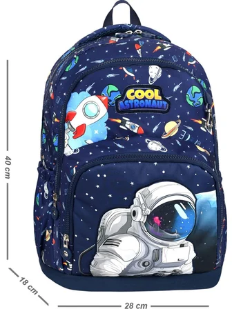 Elegance Astronot Uzay Figürlü Çocuk İlkokul Okul Çanta Beslenme Kalemlik Seti 117