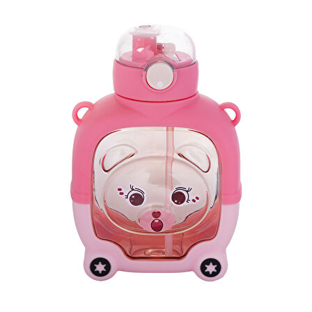 Relaxion Hediyeli, İthal Lüx Pembe Matara/Suluk 1000 Ml (451)