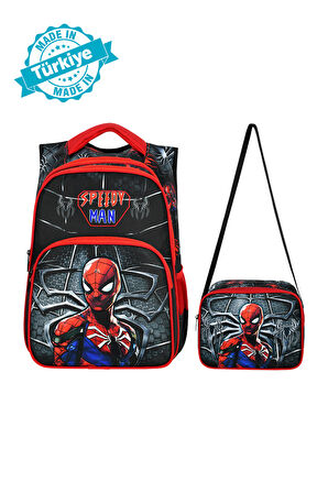 Waddell Speedy Man Desenli İlkokul Çantası Beslenme Çantalı 25403