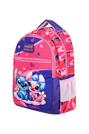 Waddell Pembe Stich Desenli İlkokul Çantası Beslenme Çantalı 25204