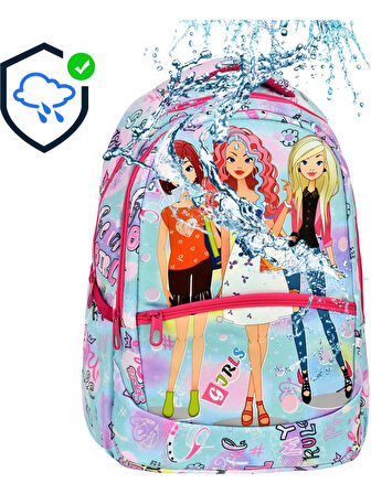 Super Gilrs Kız İlkokul Sırt Çantası + Beslenme Çantası (2321)
