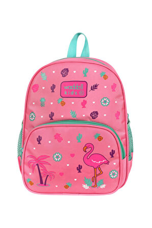 Waddell Pembe Flamingo Desenli Anaokulu Kreş Sırt Çantası 24102