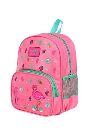 Waddell Pembe Flamingo Desenli Anaokulu Kreş Sırt Çantası 24102