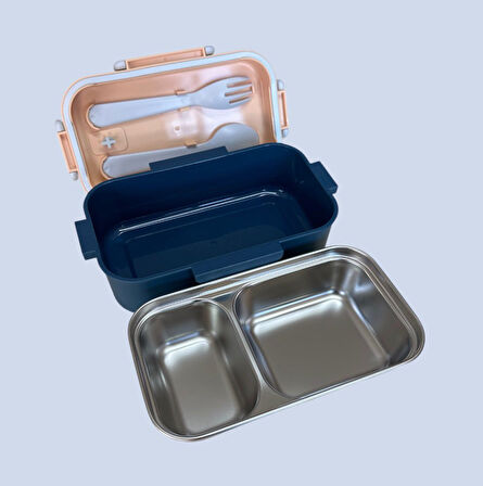 Fixpoint Paslanmaz Çelik Yemek Saklama ve Taşıma Kabı Lacivert 450 ml