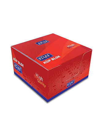 Kraf (10 PAKET) Küp Blok Beyaz 8X8 Cm (115G)