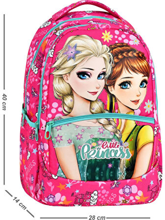 Little Princess Pembe İlkokul Sırt Çantası + Beslenme Çantası (2311))