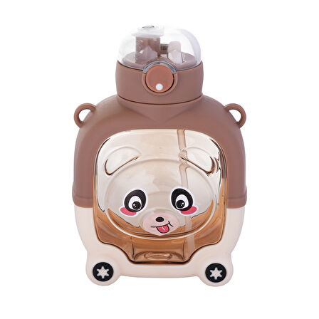 Relaxion Hediyeli, İthal Lüx Kahverengi Matara/Suluk 1000 Ml (451)