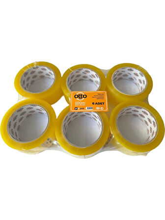 Otto Akrilik Şeffaf Koli Bandı Bant 45mmx100 Metre 6'Lı Paket