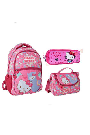 Hello Kitty Beslenme Okul Çantası Kalemlik Seti