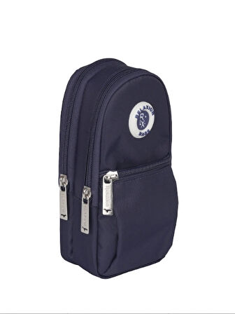 Relaxion Çift Gözlü Viyana Lüx Lacivert Kalem Çantası/Kalemlik (150)