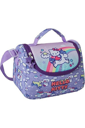 Hello Kitty Mor Okul Sırt Çantası Beslenmeli Set