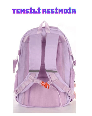 Relaxion 1450 Siyah İthal Kore Tarzı Unisex İlkokul Çocuk  Sırt Çantası