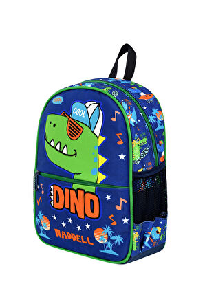 Waddell Lacivert Dino Desenli Anaokulu Kreş Sırt Çantası 24113