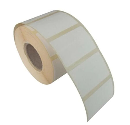 Kraf -3 Paket- Eko Termal Barkod Rulo Etiket (40lık Kuka) 50x30mm (1000 Li)