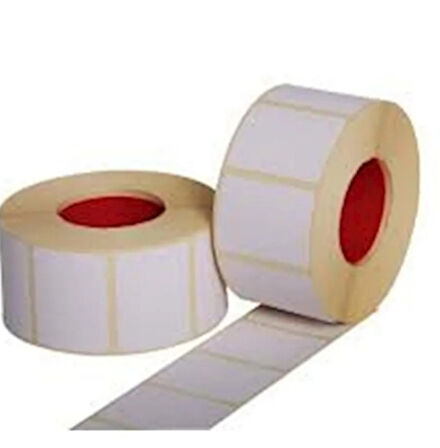 Kraf -3 Paket- Eko Termal Barkod Rulo Etiket (40lık Kuka) 50x30mm (1000 Li)