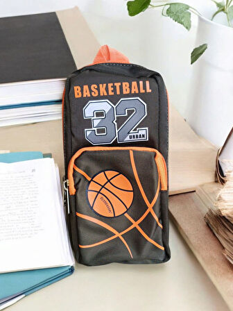 Relaxion Üç Gözlü Greyhound Basketball Turuncu Kalem Çantası/Kalemlik (160)