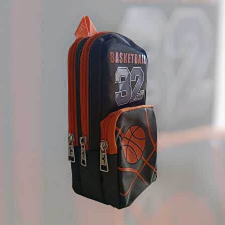 Relaxion Üç Gözlü Greyhound Basketball Turuncu Kalem Çantası/Kalemlik (160)