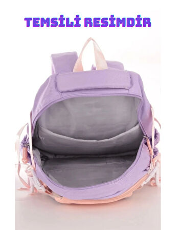 Relaxion 1450 Gül Kurusu İthal Kore Tarzı Unisex İlkokul Çocuk  Sırt Çantası