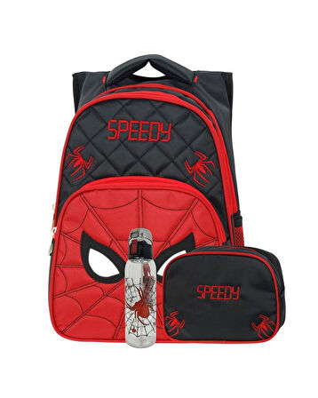 Waddell Örümcek Göz Beslenme Çantalı, Mataralı Üçlü İlk Okul Sırt Çantası Seti (2018SET)