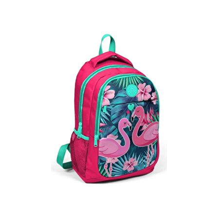 Coral High Flamingo Baskılı Beslenme Okul Çantası Kalemlik + Matara