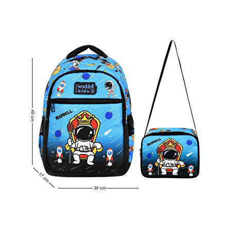 Waddell Astronot Desenli İlkokul Çantası Beslenme Çantalı 24308