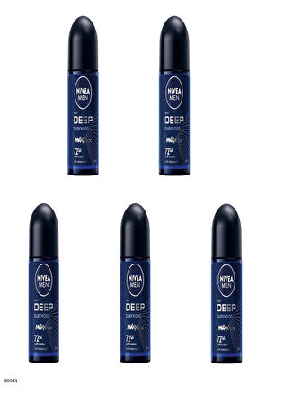 80031 NIVEA MEN DEEP DARKWOOD ROLL-ON  5 ADET