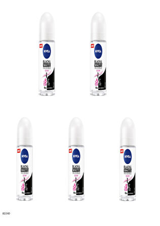 82240 NIVEA BLACK & WHITE CLEAR ROLL-ON  5 ADET