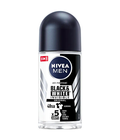 82245 NIVEA MEN BLACK & WHITE ORIGINAL ROLL-ON  5 ADET